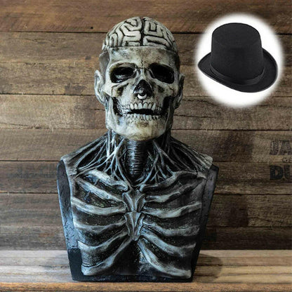 Creepy Brains Skeleton Mask – Bloody Latex Skull Headgear for Halloween and Carnival Cosplay