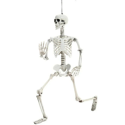 90CM Poseable Human Skeleton – Hanging Halloween Prop for Haunted House & Garden Décor