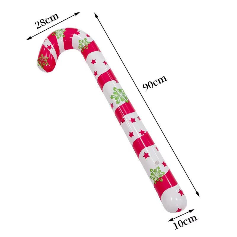 4Pc Inflatable Christmas Candy Cane Balloons – 35.4in PVC Holiday Decorations for Indoor & Outdoor Parties.