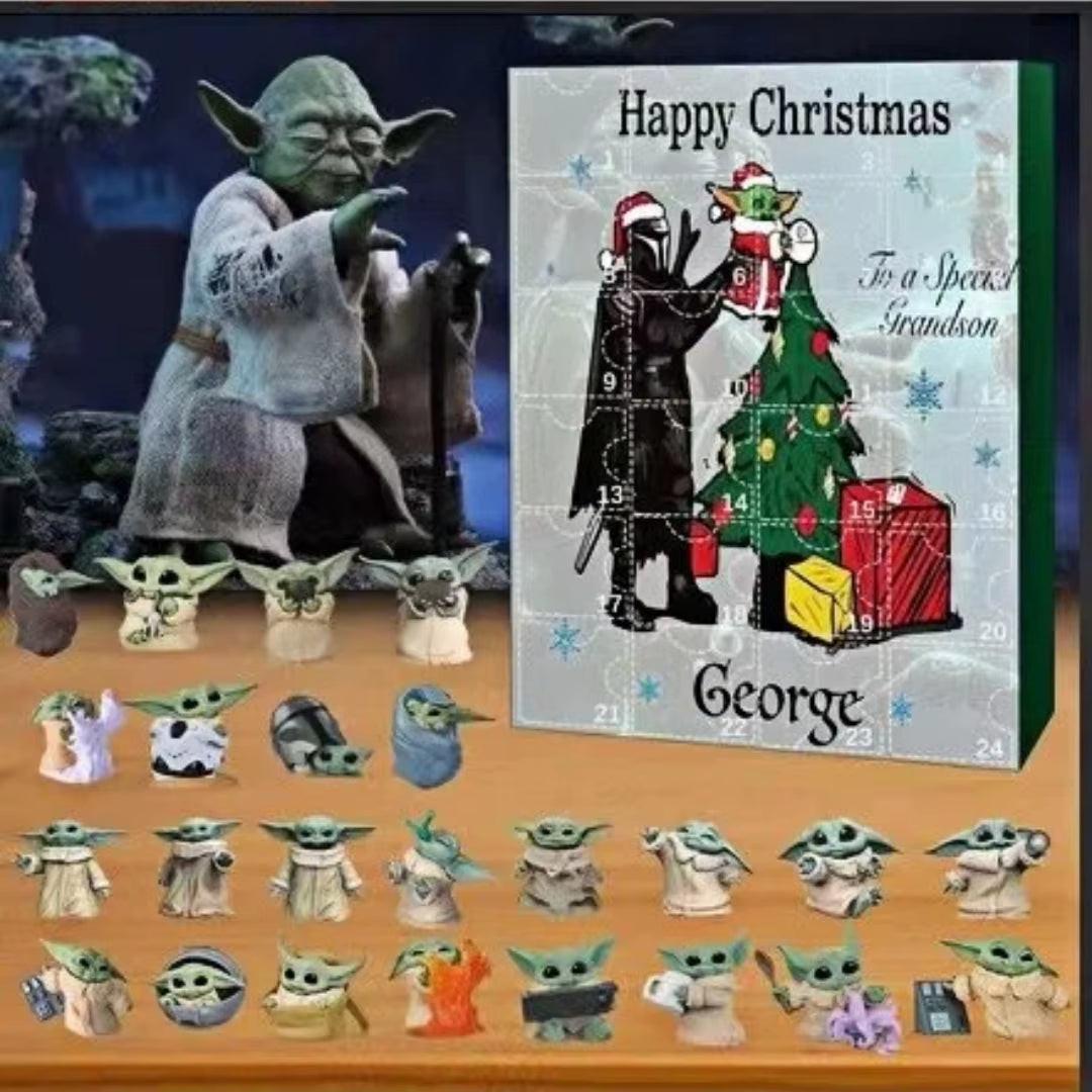 Star Wars Baby Yoda Advent Calendar – 24 Days of Grogu Mini Figure Surprises, Christmas Countdown Gift for Kids & Collectors.