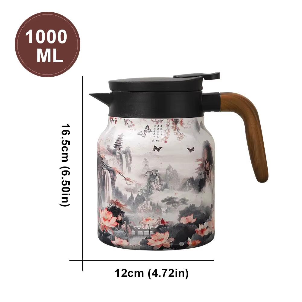 Steep in Style – Vintage Floral Tea Thermos with Built‑In Infuser.