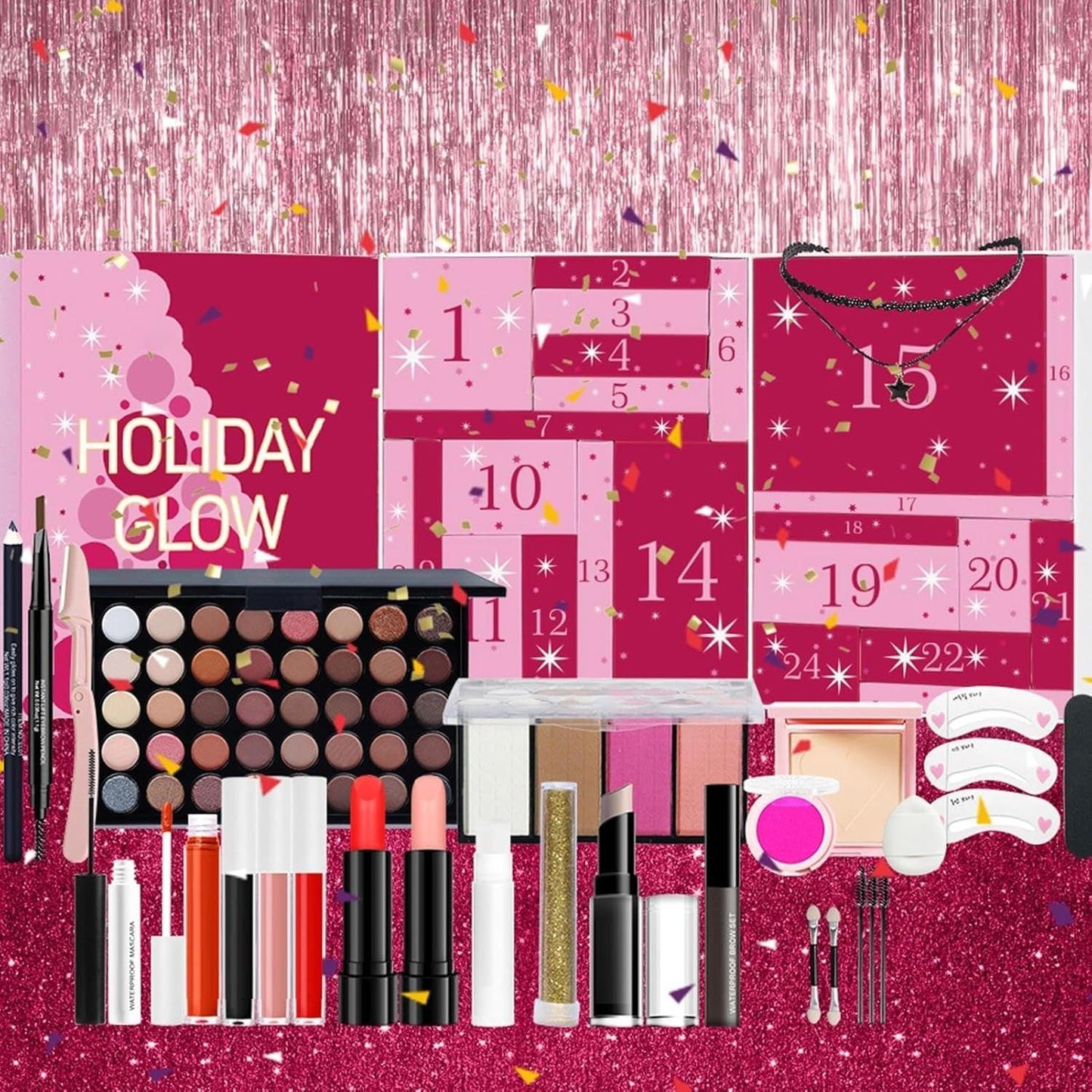 24-Day Beauty Advent Calendar – Makeup Countdown Gift Set.