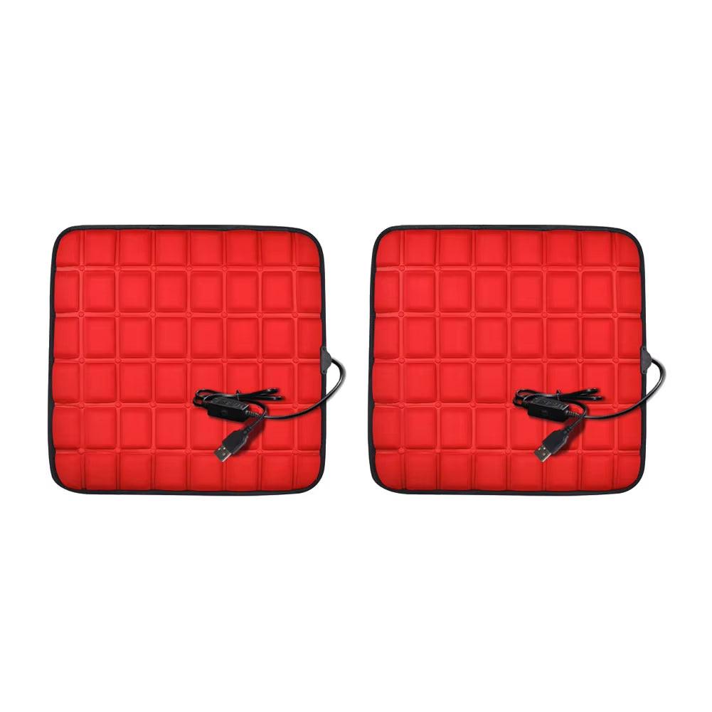 USB Heated Car Seat Cushion – Fast Heating Pad for Car, Home & Office (43×43cm).