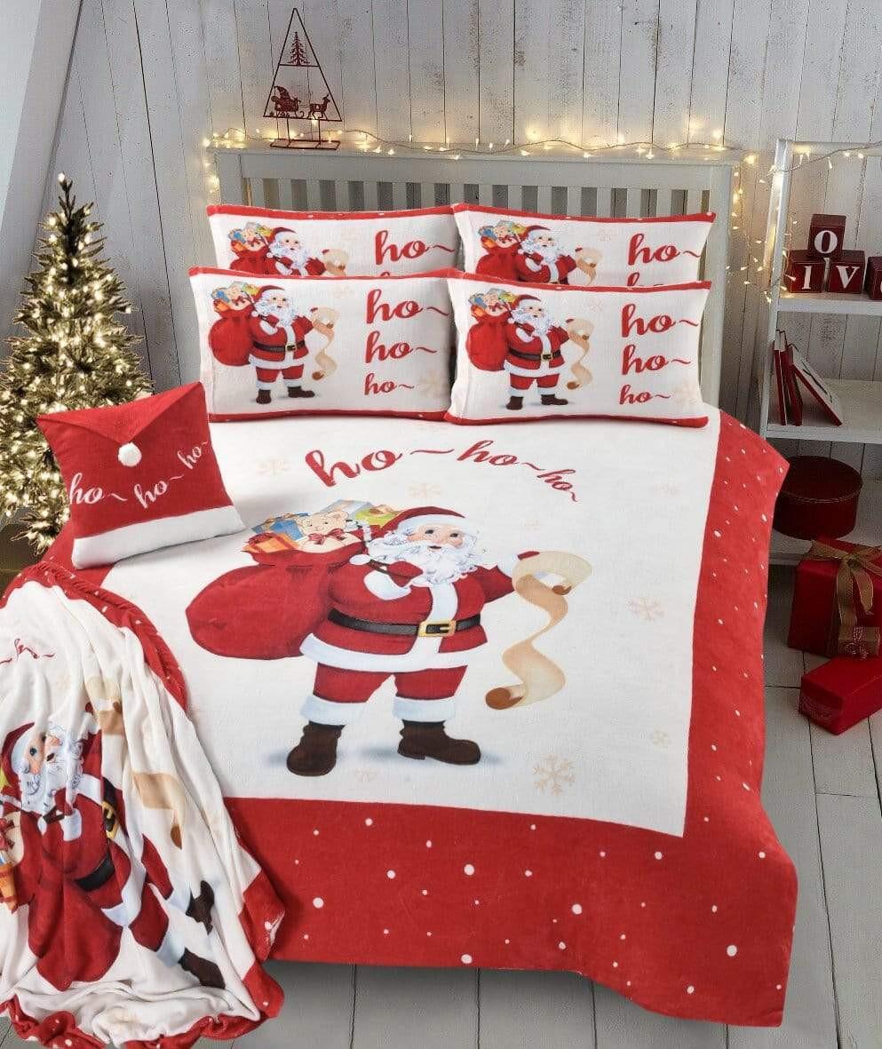 Father Christmas Teddy Fleece Duvet Set by OLIVIA ROCCO – Reversible, Cosy & Festive Bedding.