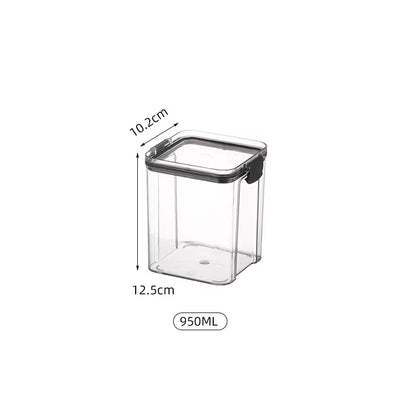  Airtight Transparent Plastic Food Containers with Lid  700ML 1300ML
