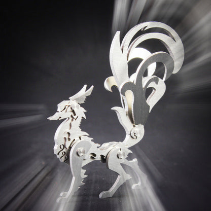 3D stainless steel dragon scorpion king puzzle, DIY assembly with movable joints.