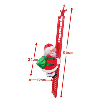 Animated Climbing Santa – Musical Rope Ladder Christmas Decoration.