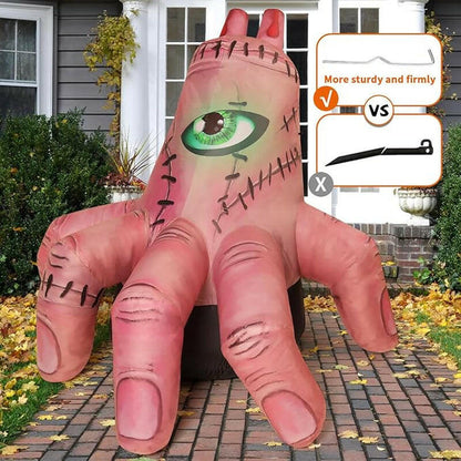 6FT Inflatable Halloween Giant Hand – LED Blow-Up Decoration for Garden, Lawn, and Indoor Displays