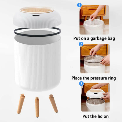 Smart Motion Sensor Trash Can - Automatic Lid, Odor Control & Stylish Design for Modern Homes & Offices!.
