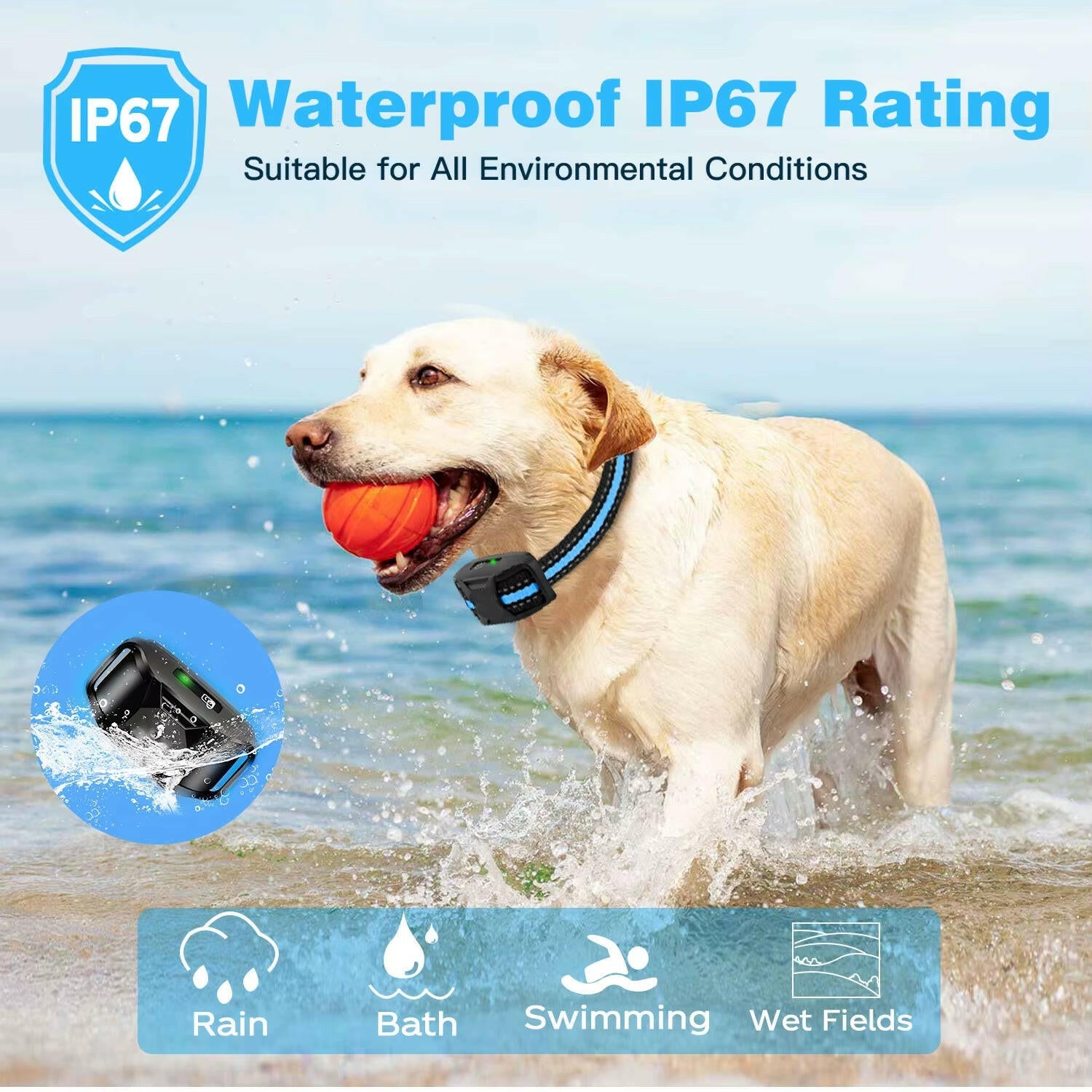 Ultimate No Shock 3300Ft Dog Training Collar - Rechargeable Waterproof E-Collar with Beep & Vibration for Effective Training.