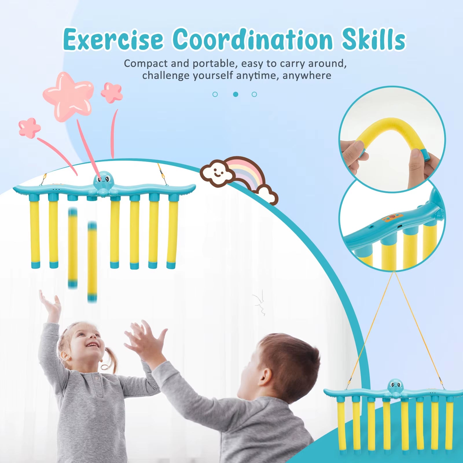 Catching sticks game with adjustable speeds, skill-building gameplay & durable design. Perfect for kids & adults! Fun, interactive & great for coordination training.