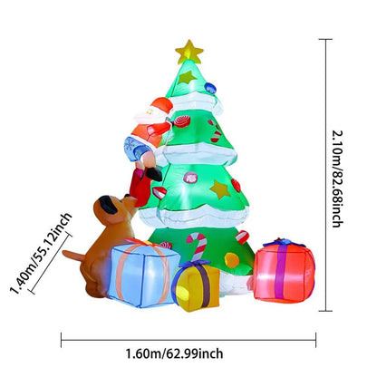 2025 Christmas Inflatables 8FT 215-270Cm Glowing Santa Claus with LED Outdoor Home Cafe Decoration Party Garden Xmas Decor.