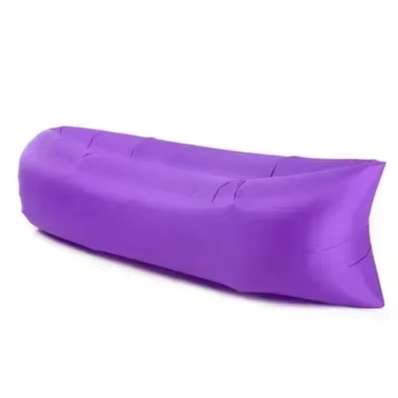 Inflatable sofa with lightweight, foldable design & quick inflation. Perfect for camping, beach & concerts! Durable, ergonomic & travel-friendly. No pump needed!