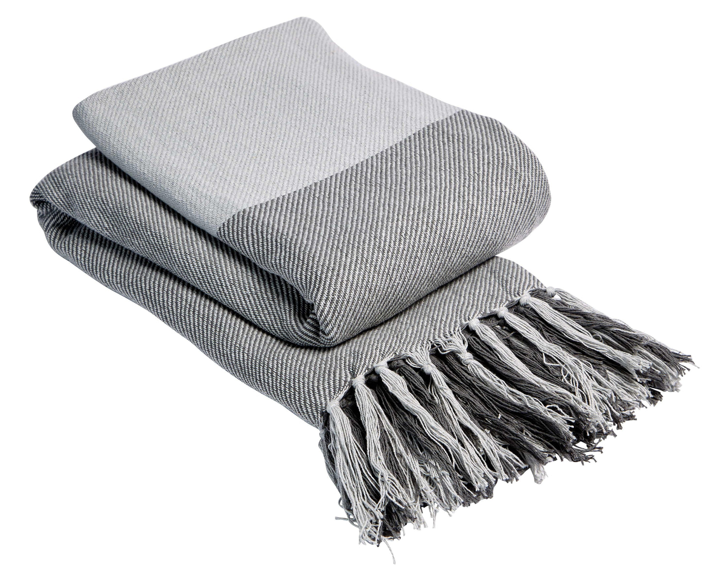 Handwoven Large Check Pure Indian Cotton Throw with Tassels.