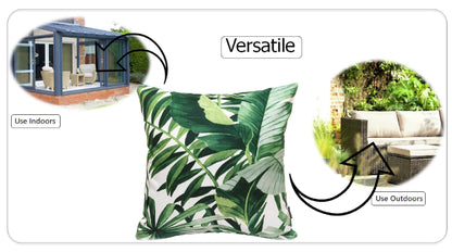 Jamil Green Outdoor Waterproof Cushions 43 x 43 cm Comfortable Durable Water-Resistant for Patio Garden Travel Beach by OLIVIA ROCCO