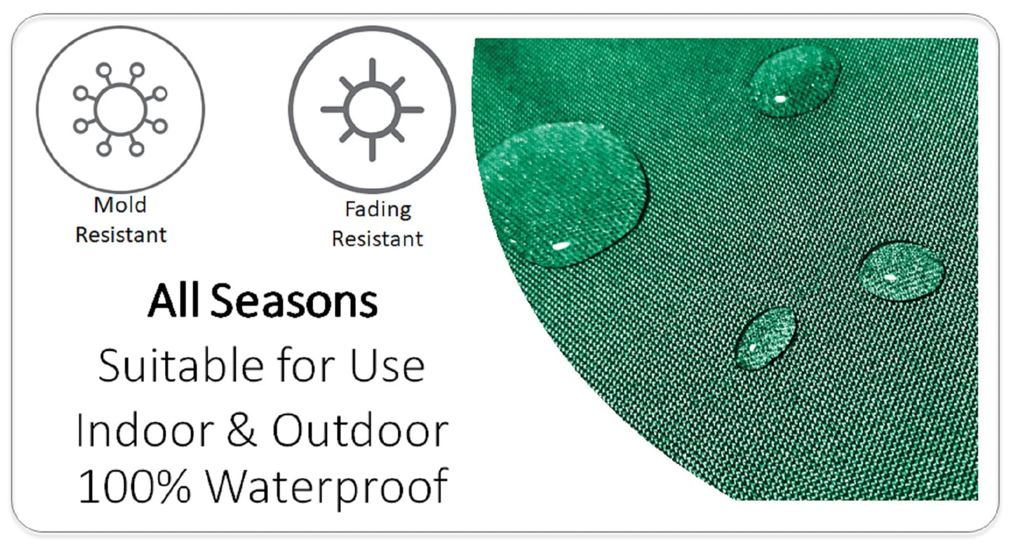 Jamil Green Outdoor Waterproof Cushions 43 x 43 cm Comfortable Durable Water-Resistant for Patio Garden Travel Beach by OLIVIA ROCCO
