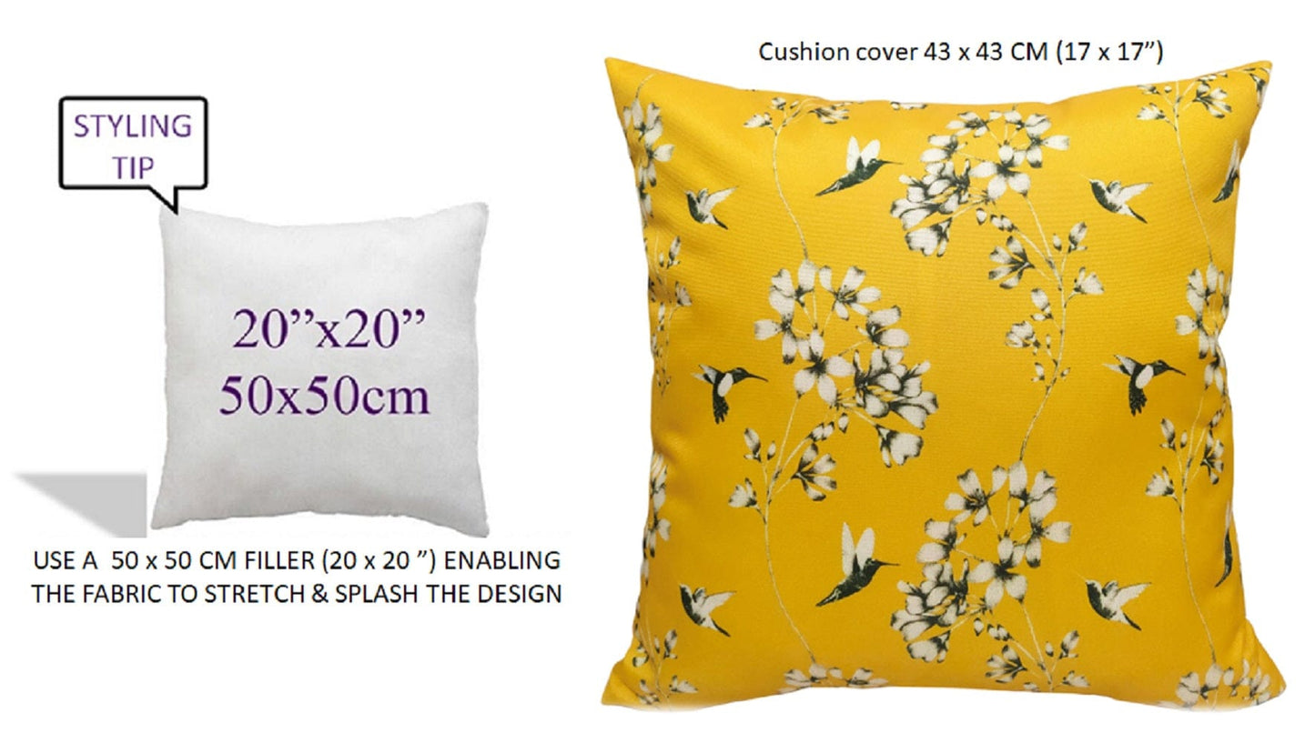 Jardin Ochre Waterproof Outdoor Cushions for Patio Garden and Poolside Durable Stylish Polyester Seating by OLIVIA ROCCO
