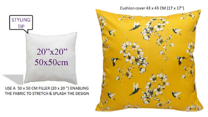 Jardin Ochre Waterproof Outdoor Cushions for Patio Garden and Poolside Durable Stylish Polyester Seating by OLIVIA ROCCO