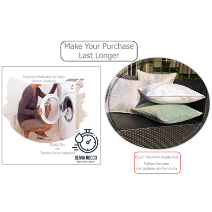 Leaf Sparkle 2 Pack Cushion Covers Leaf White Modern Decorative Throw Pillow Cases for Sofa or Bed by OLIVIA ROCCO