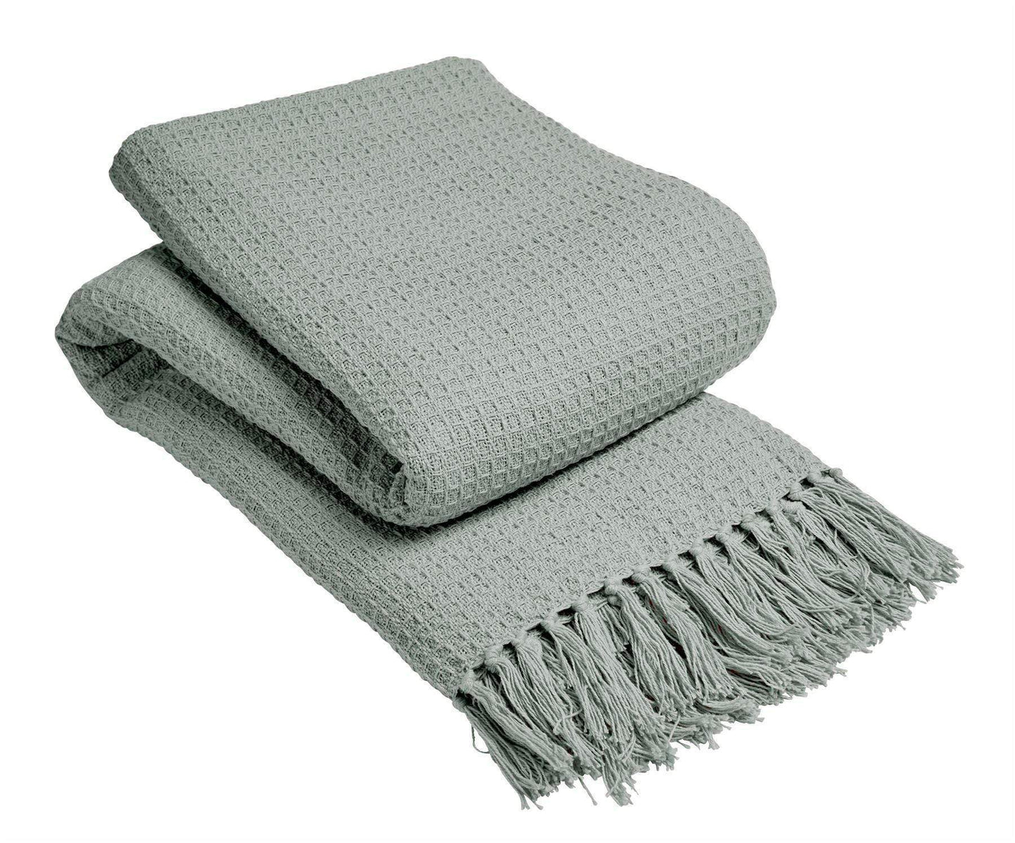 Lisbon Pure Indian Cotton Handwoven Honeycomb Throw Blanket Luxurious Soft Lightweight Easycare Cover for Sofa Bed or Living Room Available in 10 Colours and Sizes by OLIVIA ROCCO