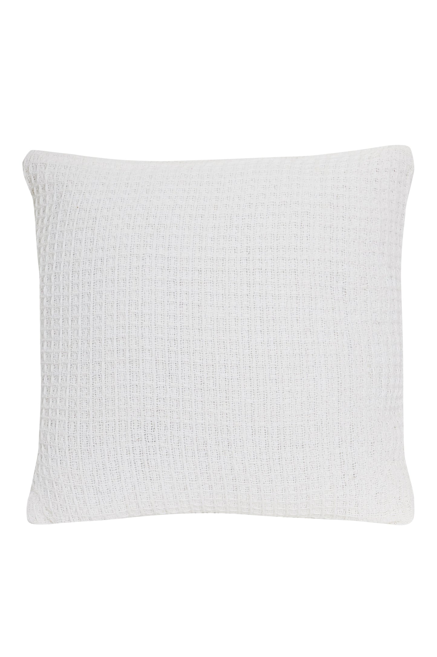 Lisbon Pure Indian Cotton Handwoven Honeycomb Vibrant Cushion Covers for Indoor Outdoor Use in Grey Ochre Navy Teal Silver Pink 17x17 and 24x24 Inches by OLIVIA ROCCO