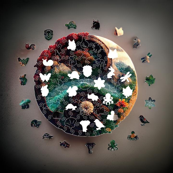 Wooden Animal and Nature Puzzles.