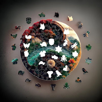 Wooden Animal and Nature Puzzles.