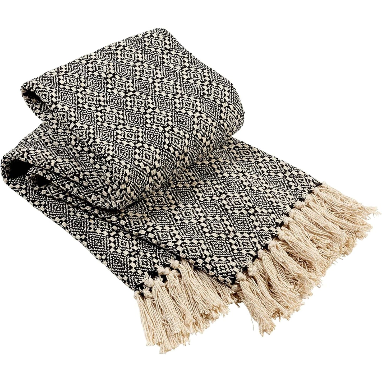 Cotton Throw Eco-Friendly Super Soft Cotton Throws Lightweight Sustainable Recycled Cotton for Sofa Bed Chair Calming Colours By OLIVIA ROCCO