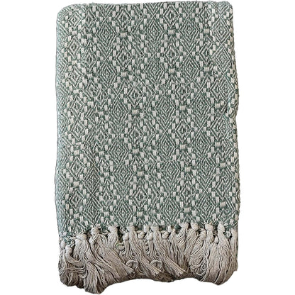 Cotton Throw Eco-Friendly Super Soft Cotton Throws Lightweight Sustainable Recycled Cotton for Sofa Bed Chair Calming Colours By OLIVIA ROCCO
