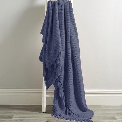 Cotton Throw Eco-Friendly Super Soft Cotton Throws Lightweight Sustainable Recycled Cotton for Sofa Bed Chair Calming Colours By OLIVIA ROCCO