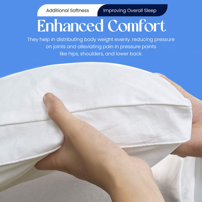 Microfibre Mattress Topper Heavy Fill Extra Deep Super Soft Anti-Allergy Bed Topper for Ultimate Comfort by OLIVIA ROCCO