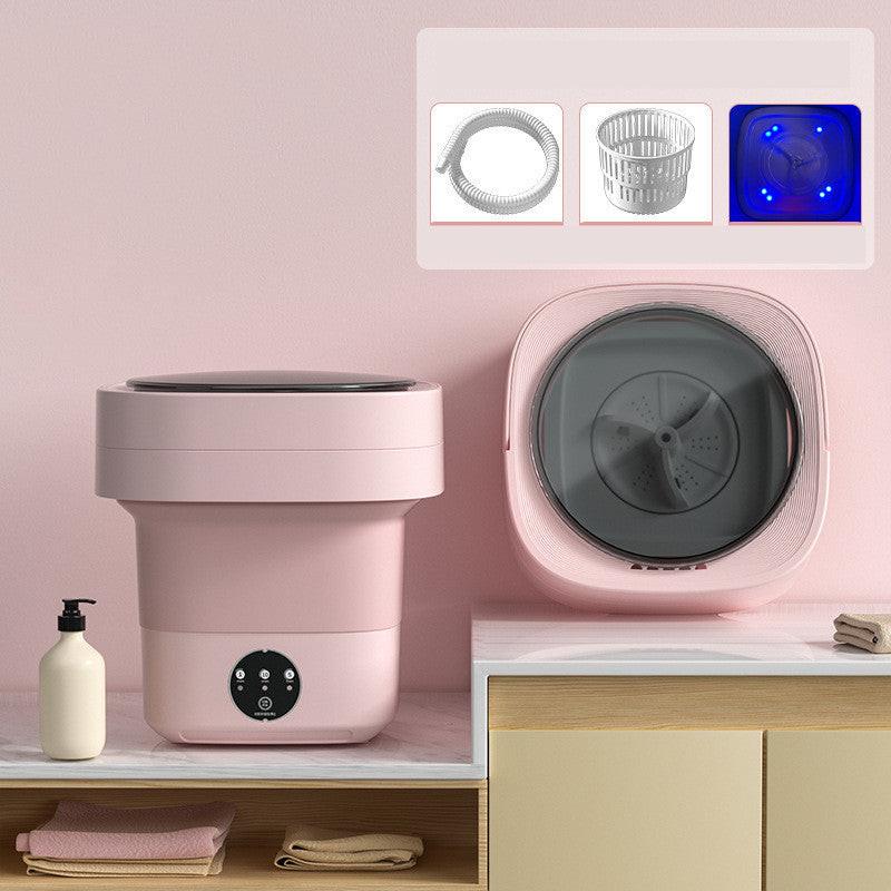 Mini Portable Folding Washing Machine – Compact Travel Laundry with Blue Light Sterilisation.