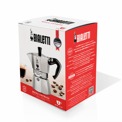 Bialetti Moka Express espresso maker, luxury Italian coffee brewing at home
