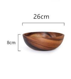 Durable salad bowl with beautiful wood grain finish