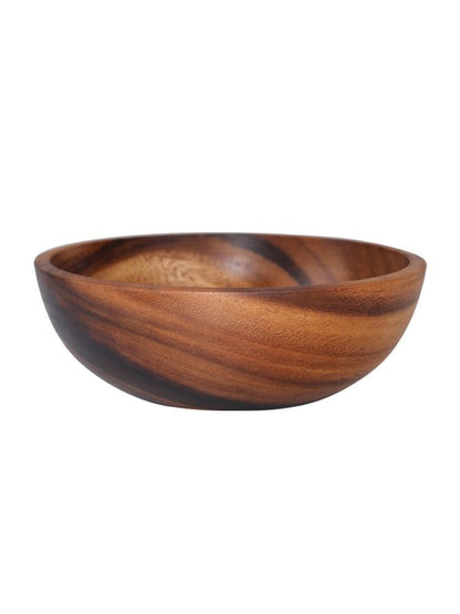 Durable salad bowl with beautiful wood grain finish