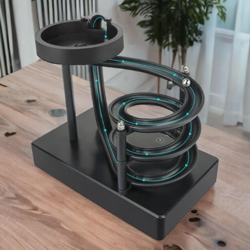 Perpetual Motion Machine Toy – Kinetic Desktop Sculpture with Real Periodic Elements.