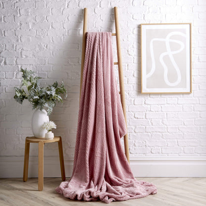 Oversized Chunky Soft Fleece Blanket Cloud Throw Faux Fur Polyester Blend Warm Stylish Home Decor Double King Beds Sofas by OLIVIA ROCCO