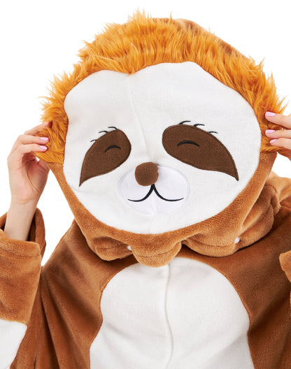 Oversized Sloth Animal Wearable Blanket Hoodie Soft Fleece Hooded Blanket with Sleeves Warm Winter Loungewear by OLIVIA ROCCO