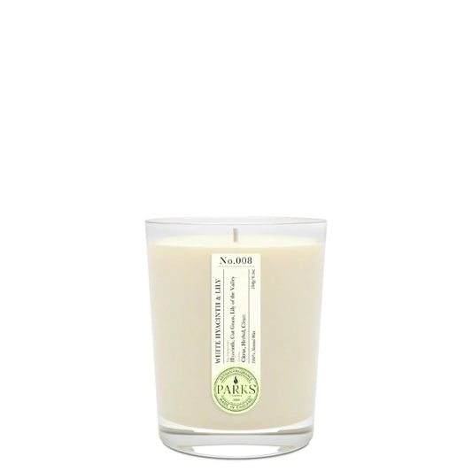 WHITE HYACINTH & LILY 1 WICK SCENTED CANDLE 180G.