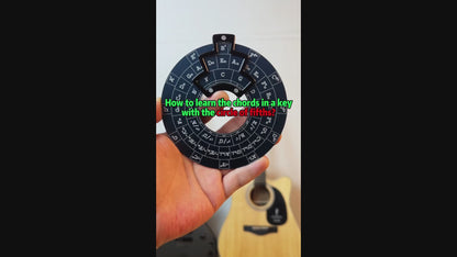Circle of Fifths Guitar Chord Wheel.  The perfect gift for guitarists! Master chord progressions & music theory effortlessly . Order today!.