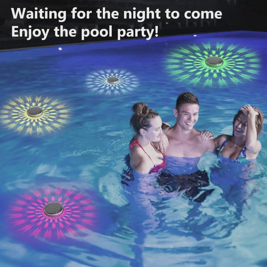 Solar Floating Pool Lights – RGB Color‑Changing, Waterproof & Remote‑Controlled.