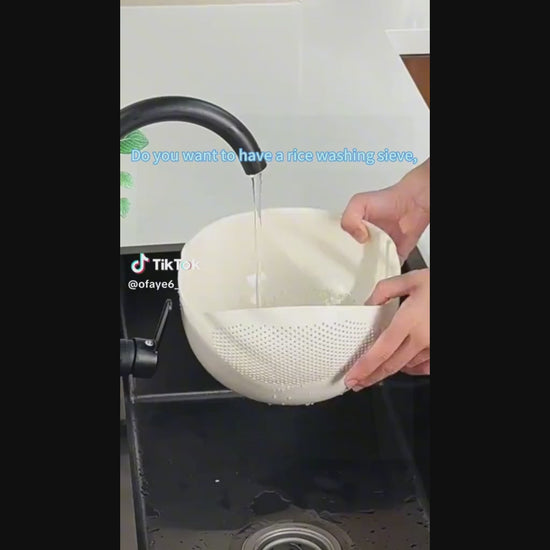 Transform Your Cooking Experience with Our Versatile Rice Washing Bowl - Durable Plastic Colander for Easy Food Prep!.