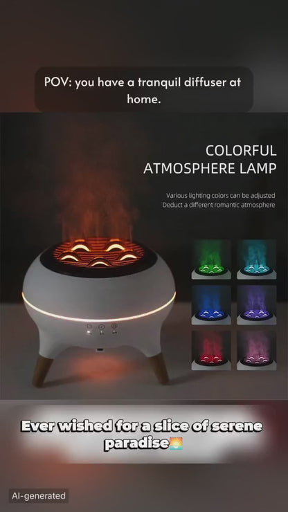 Dynamic Jellyfish Air Humidifier Essential Oil Diffuser with Colorful Night Lights Aromatherapy Diffuser for Home Bedroom Office