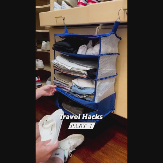 Durable Black Hanging Clothes Storage Bag - Space-Saving Solution for Travel, Home Organization & Business Trips!.