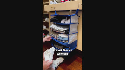 Durable Black Hanging Clothes Storage Bag - Space-Saving Solution for Travel, Home Organization & Business Trips!.