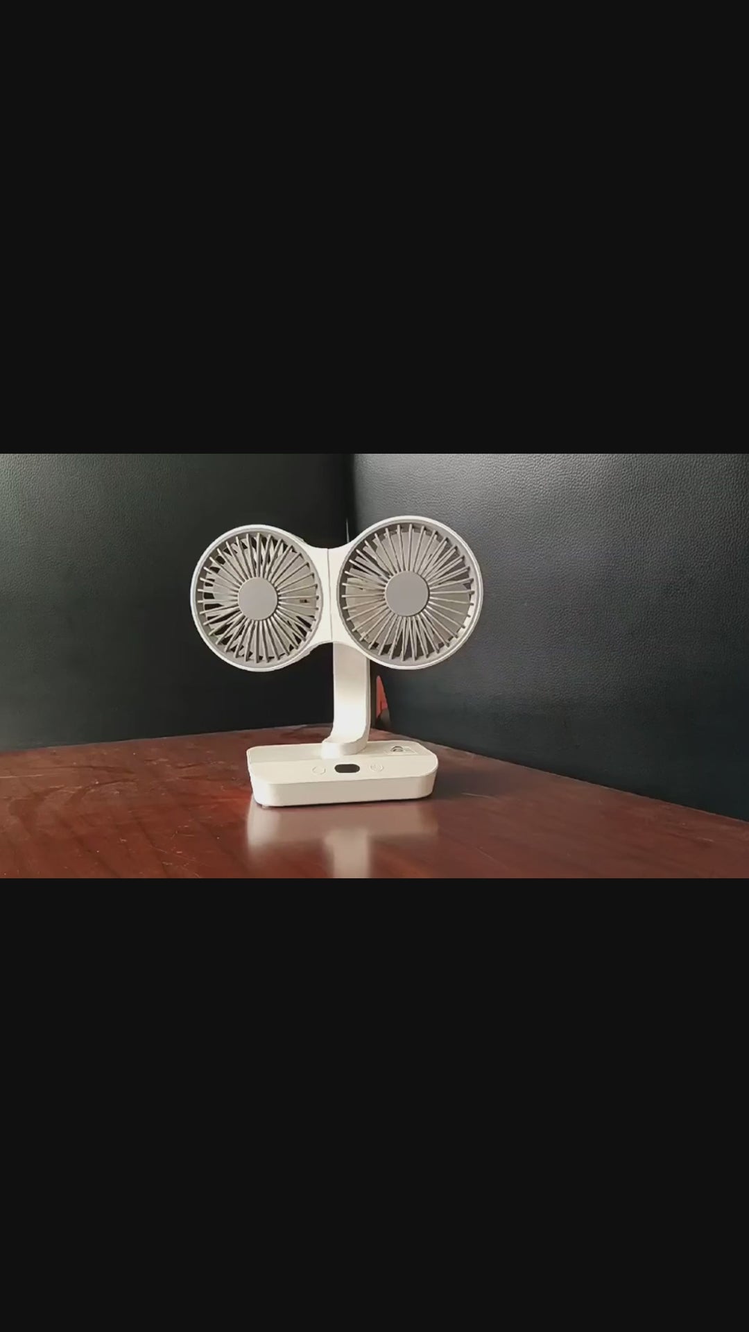 Premium Dual-Head Desktop Fan – Ultimate Cooling with Smart Rotation.