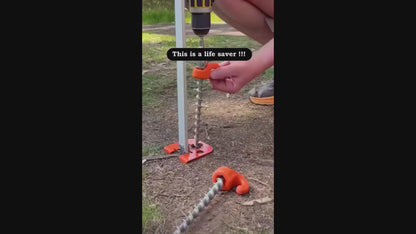 Heavy Duty Screw-in Tent Stakes - 4 Pack Ground Anchors for Ultimate Stability
