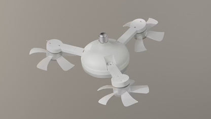 Drone Fan Light E27 Universal Dimming Fan with Remote Control for Home Living Room Bedroom Silent Ceiling Fan Light 50/60W.
