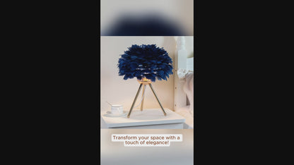 Feather Bedroom Table Lamp