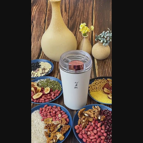 Compact Stainless Steel Electric Grinder - Perfect for Coffee Beans, Spices, Nuts, and Herbs!.